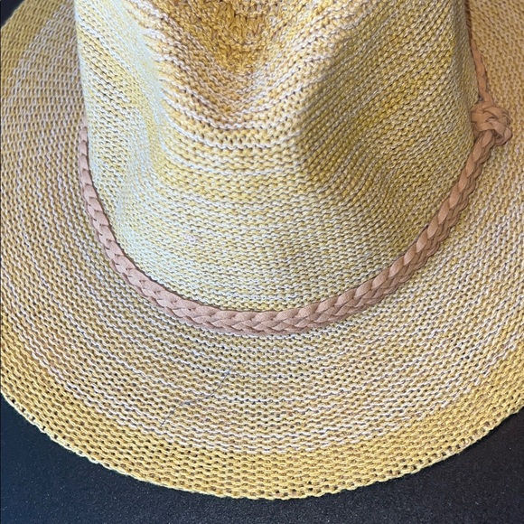 Powder Natalie mango cotton-rich hat w/suede-like braided detail/adjustable-NWT